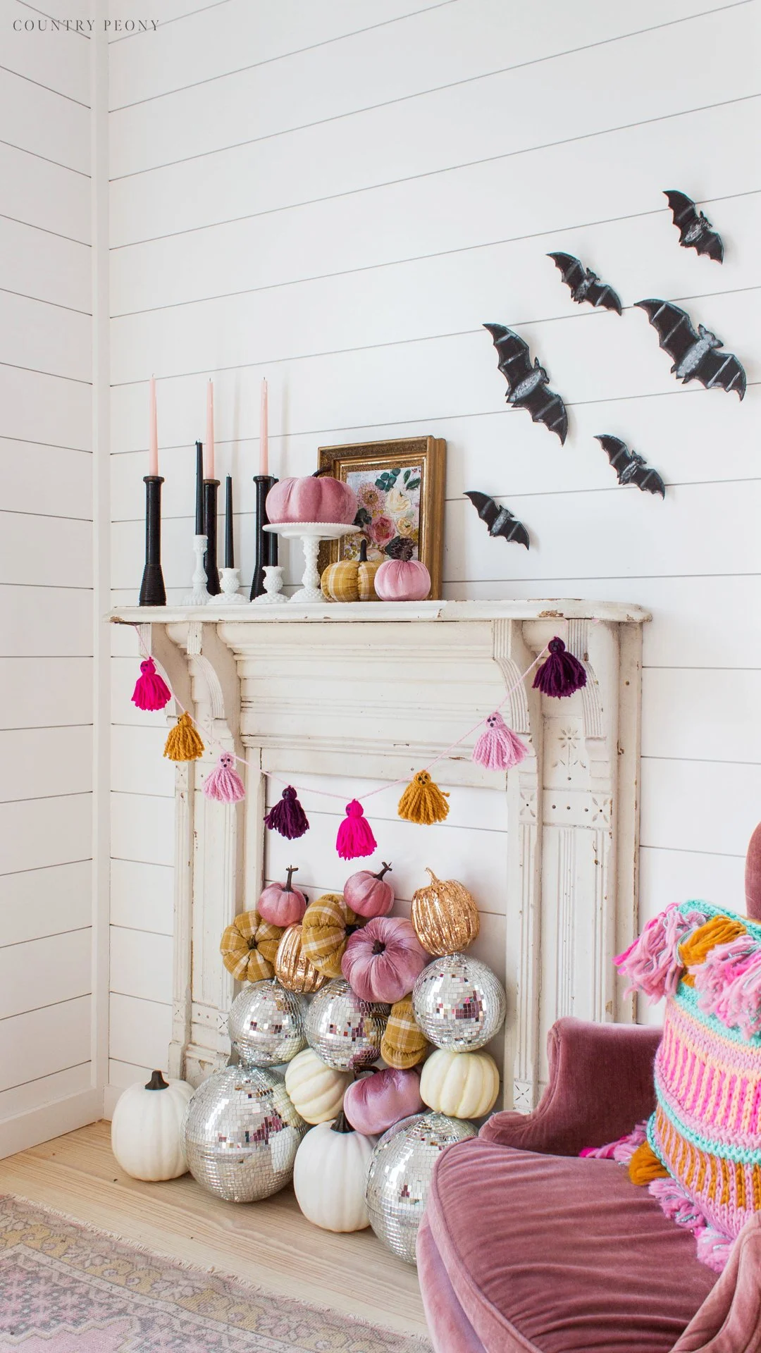 DIY Ghost Tassel Garland for Halloween with Clover's Tassel